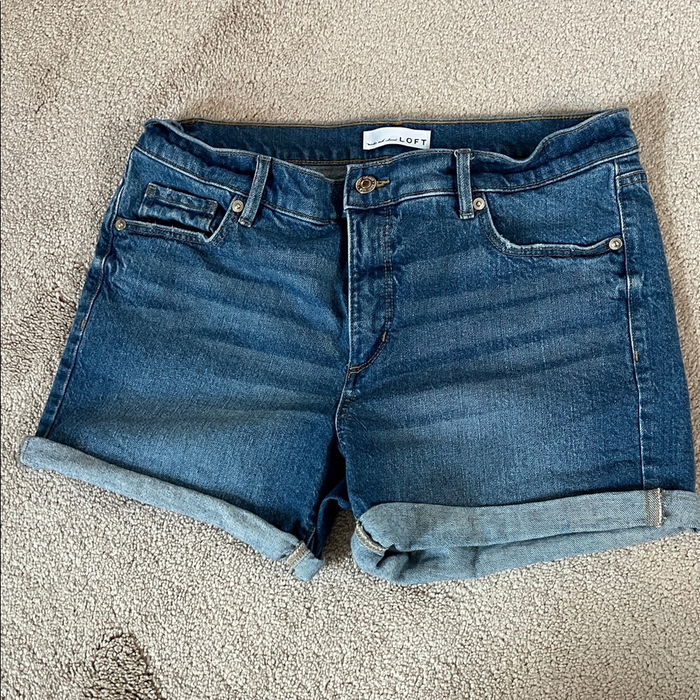 LOFT Women's Denim Jean Shorts - Medium Blue